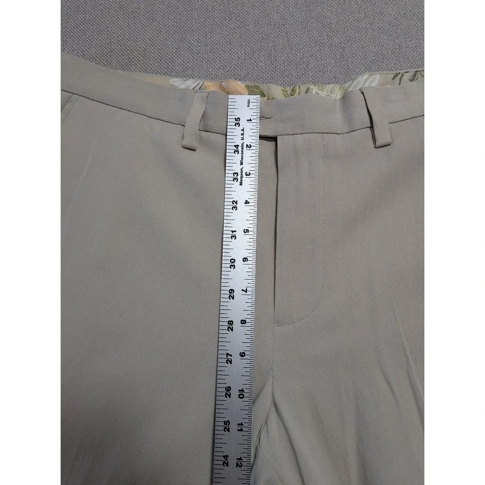 Tommy Bahama Men's Khaki Pants 36x30 Silk Flat Front Chinos Summer Vacation